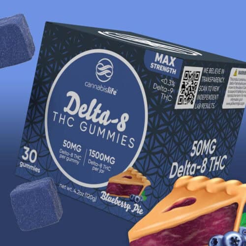 Delta-8 THC Gummies - Blueberry Pie 30ct
